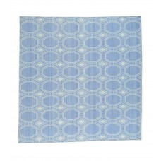 Bungalow Rose One-of-a-Kind Flat Weave Reversible Durie Kilim Hand-Knotted Ivory/Blue Area Rug RGRG5157